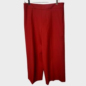 Hobbs London Wide Leg Cropped Wool Blend Trousers Pants Size 6
